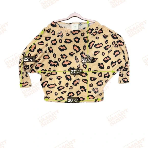 Fantastic Fawn Animal Print Lightweight Boxy Sweater L Made in USA - Picture 7 of 7